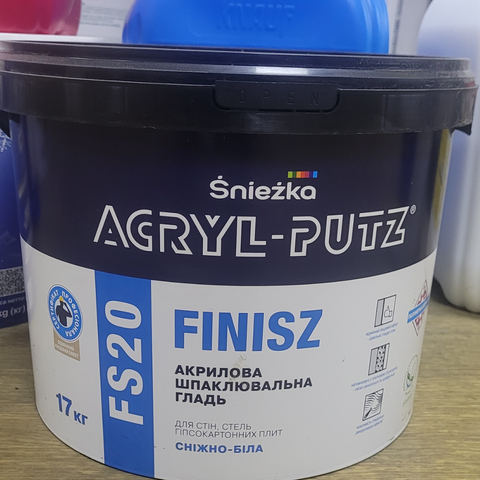 Акрилова шпаклівка Śnieżka Acryl-Putz FS20 Finisz 17 кг