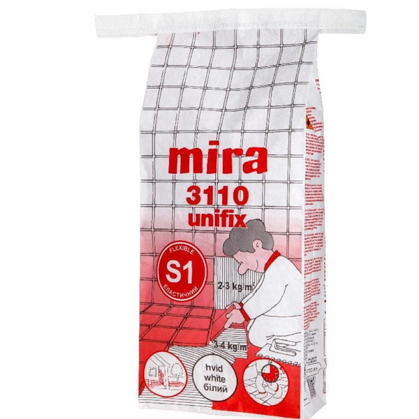 Клей плиточний білий Mira 3110 25 кг &ndash; Івано-Франківськ